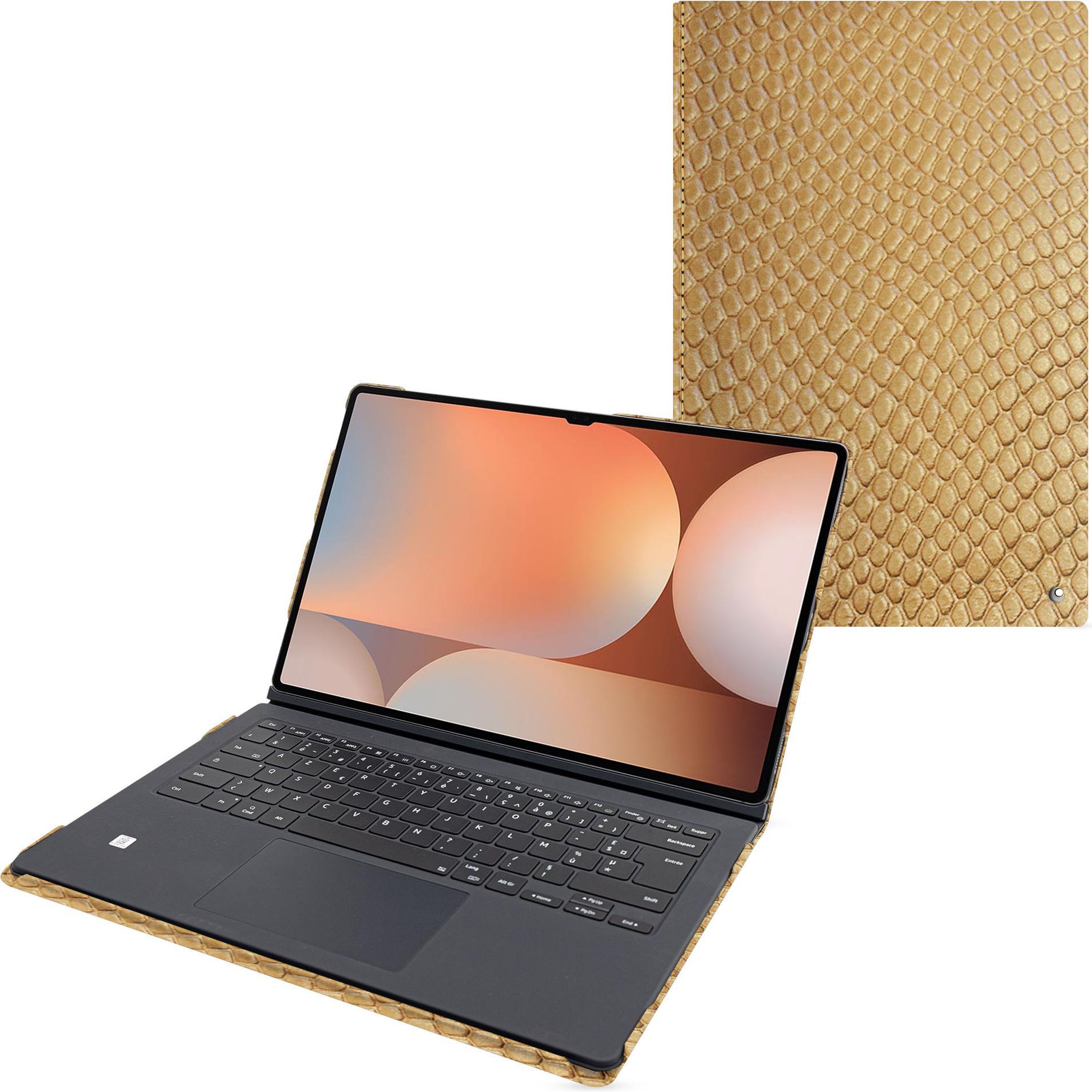 Noreve Samsung Galaxy Tab S10 Ultra Ledertasche kompatibel Book Cover Keyboard (Galaxy Tab S10 Ultra), Tablet Hülle, Bei...