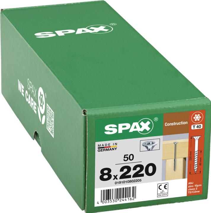 Produktbild Spax Senkmultikopf Bremsrippen T-Star Plus T40 Teilgewinde Wirox (50 Schrauben pro Stück)