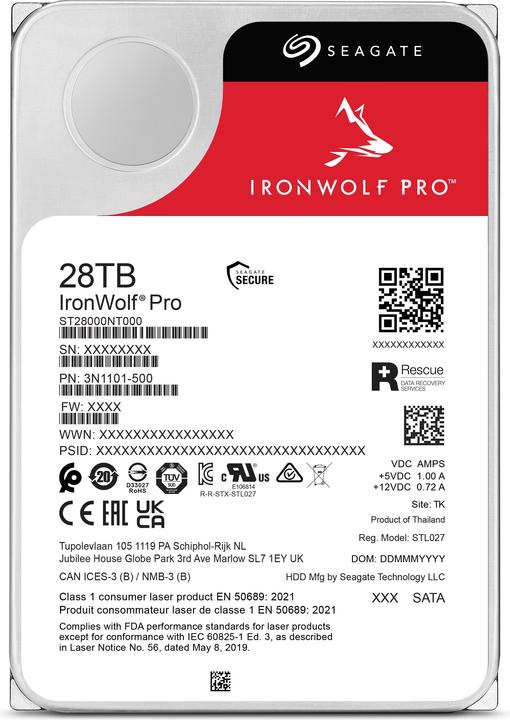 Produktbild Seagate IronWolf Pro (28 TB, 3.5", CMR)
