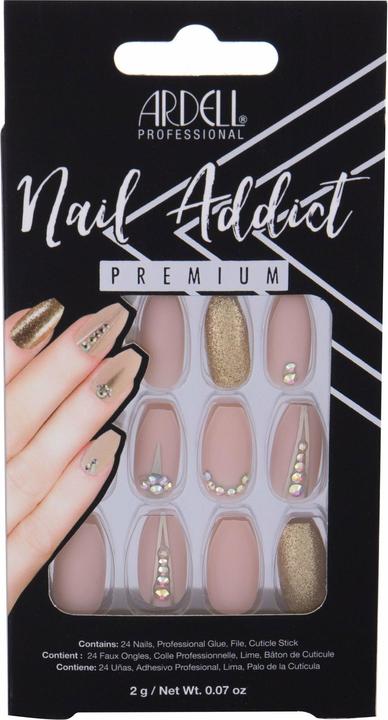 Produktbild Ardell Nail Addict - Nail Addict Nude Jeweled (Kunstnägel, Nude Jeweled)