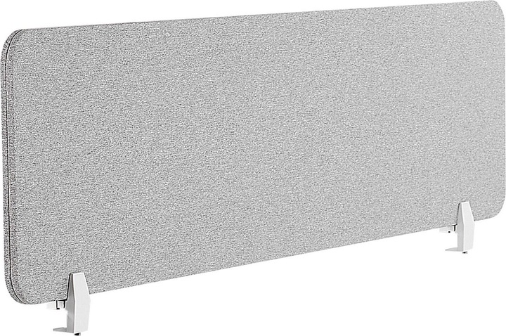Produktbild Beliani Schreibtischtrennwand hellgrau 160 x 40 cm WALLY