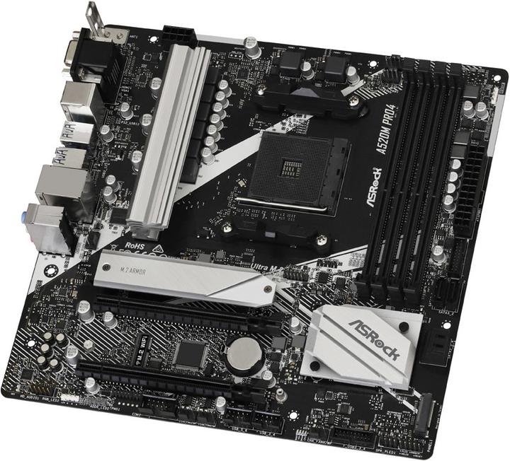 Actual product image AsRock A520M Pro4 (AM4, AMD SoC, mATX)