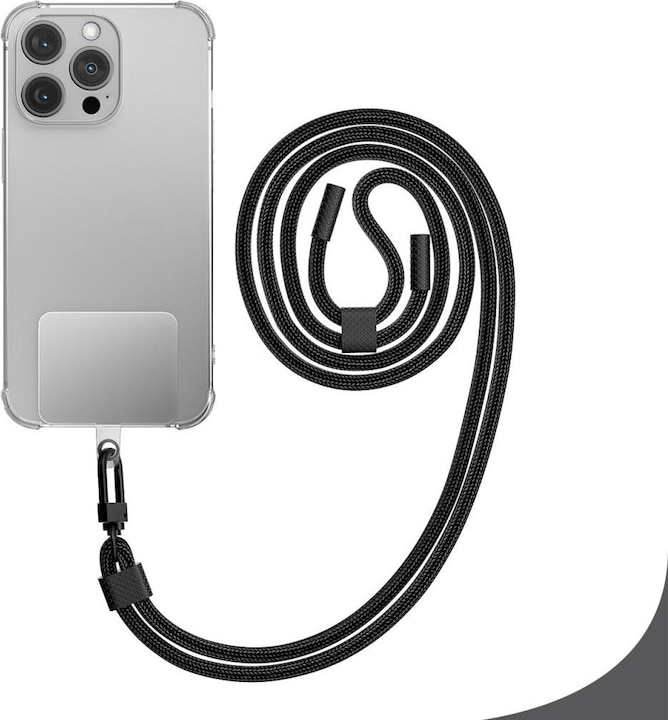 Productafbeelding 4smarts Universele mobiele telefoonketting PhonoLace onyx zwart