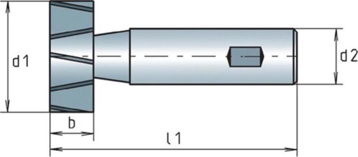 Productafbeelding Alpen Sleuvenfrees DIN 850 D Type N D.10,5 mm HSS-Co Aantal snijkanten 8 L.2,5 mm