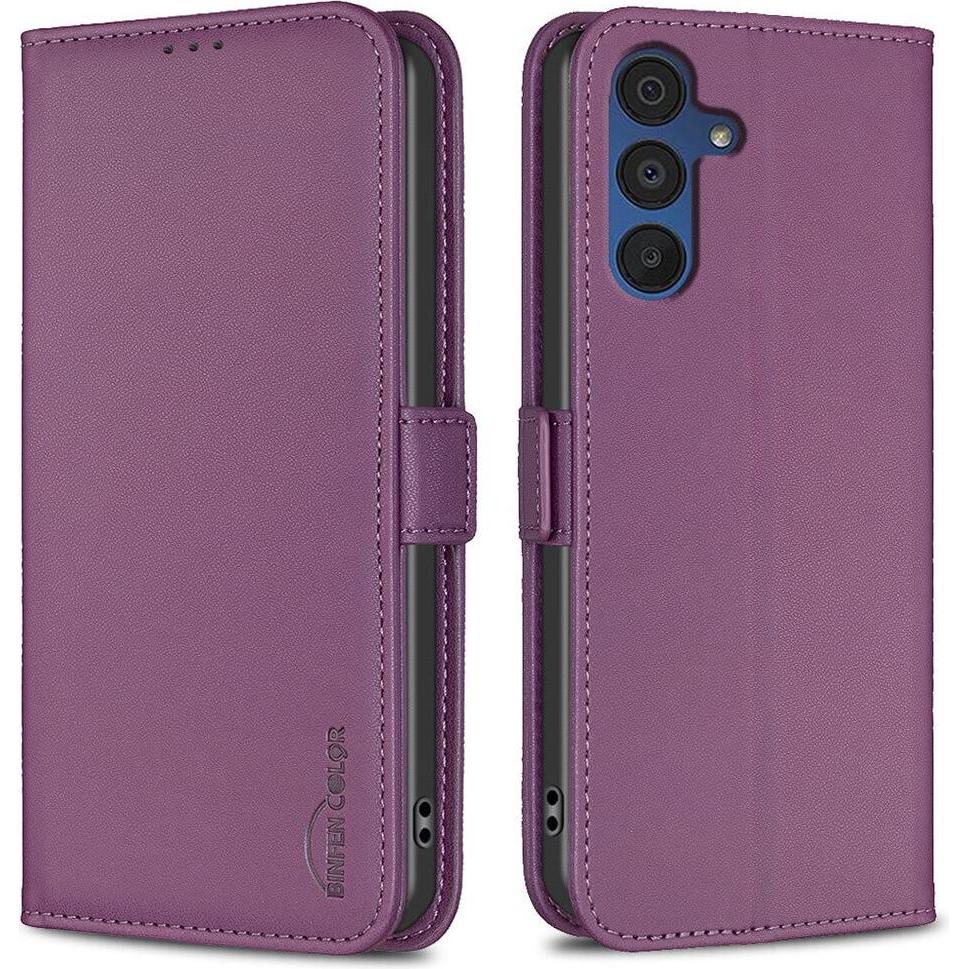 Binfen Color Galaxy A15 - BINFEN Flip Case Hülle violett (Samsung Galaxy A15), Smartphone Hülle, Violett
