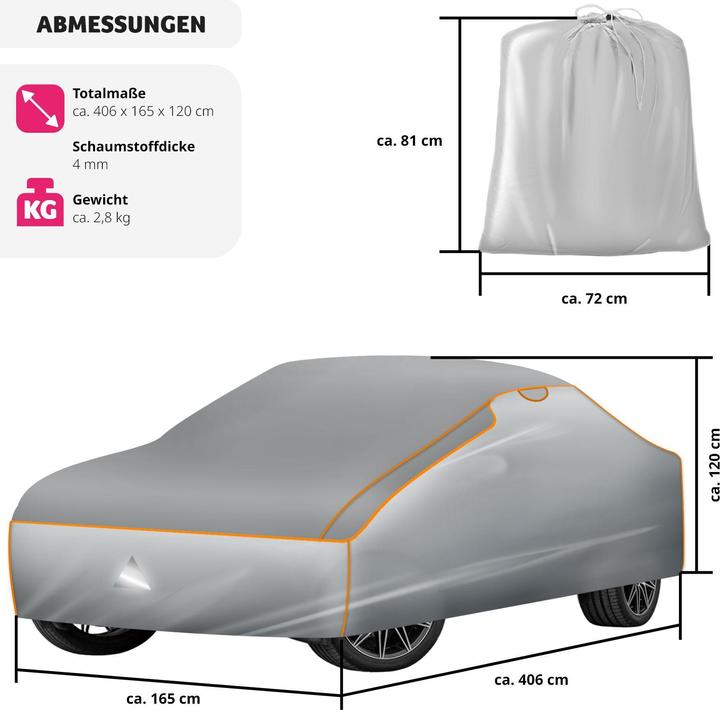 Image du produit tectake Bâche de voiture anti-grêle imperméable et respirante