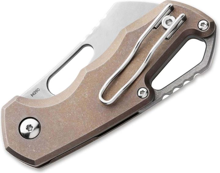 Actual product image MKM Isonzo M390 Cleaver Titanium Bronze