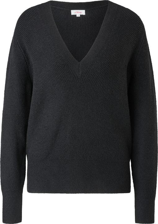 Produktbild s.Oliver Strickpullover Pullover mit V-Ausschnitt (36)