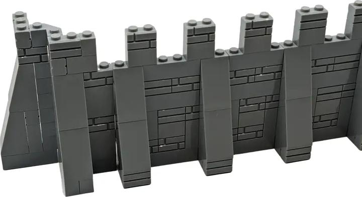 Image du produit LEGO MOC Mur médiéval et pièces d'angle Chevalier Château - gris - 136 pièces - nouveau (LEGO Accessoires)