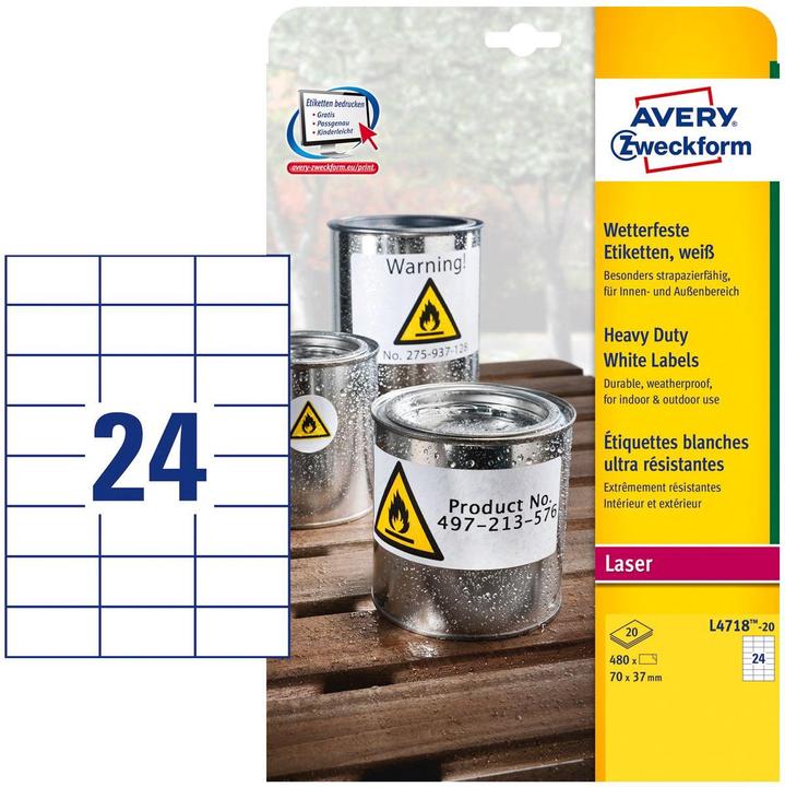 Produktbild Avery Wetterfeste Folien-Etiketten