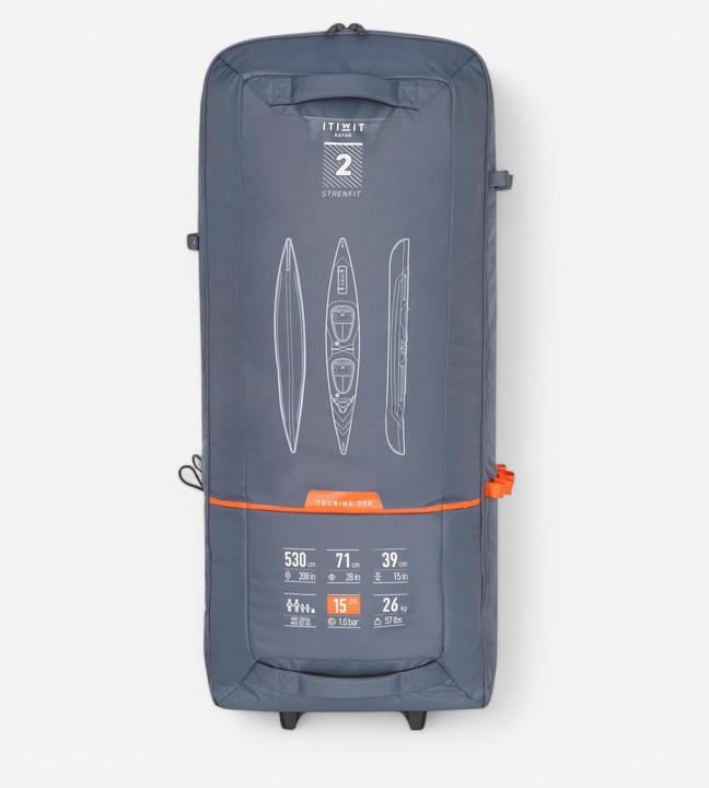 Image du produit Itiwit Sac de transport pour kayak avec roulettes 195 l