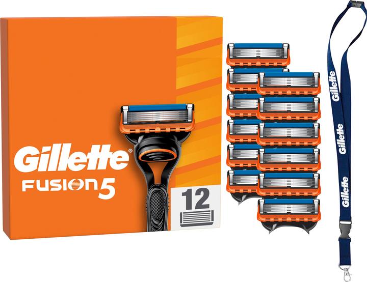 Gillette Fusion5 Systemklingen 12er + Schlüsselanhänger - Online Versandvariante (12 x)