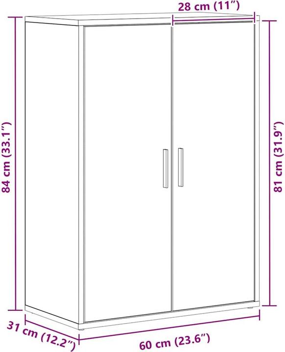 Immagine prodotto vidaXL Credenza (60 x 31 x 84 cm)