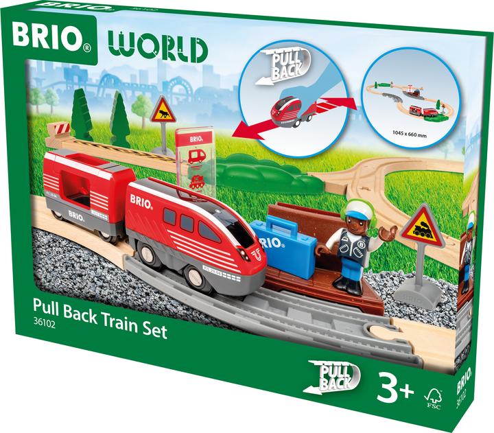 Produktbild Ravensburger BRIO World – 36102 Zugset mit Rückziehmotor | Zugset-Zubehör für Kinder ab 3 Jahren