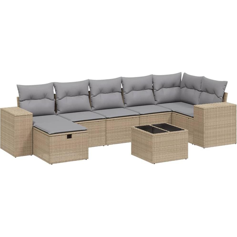 VidaXL, Gartenlounge, 10-tlg. Garten-Lounge-Set mit Kissen