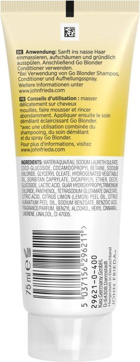 Immagine prodotto John Frieda Go Blonder Shampoo Schiarente 75 ml (Shampoo liquido)