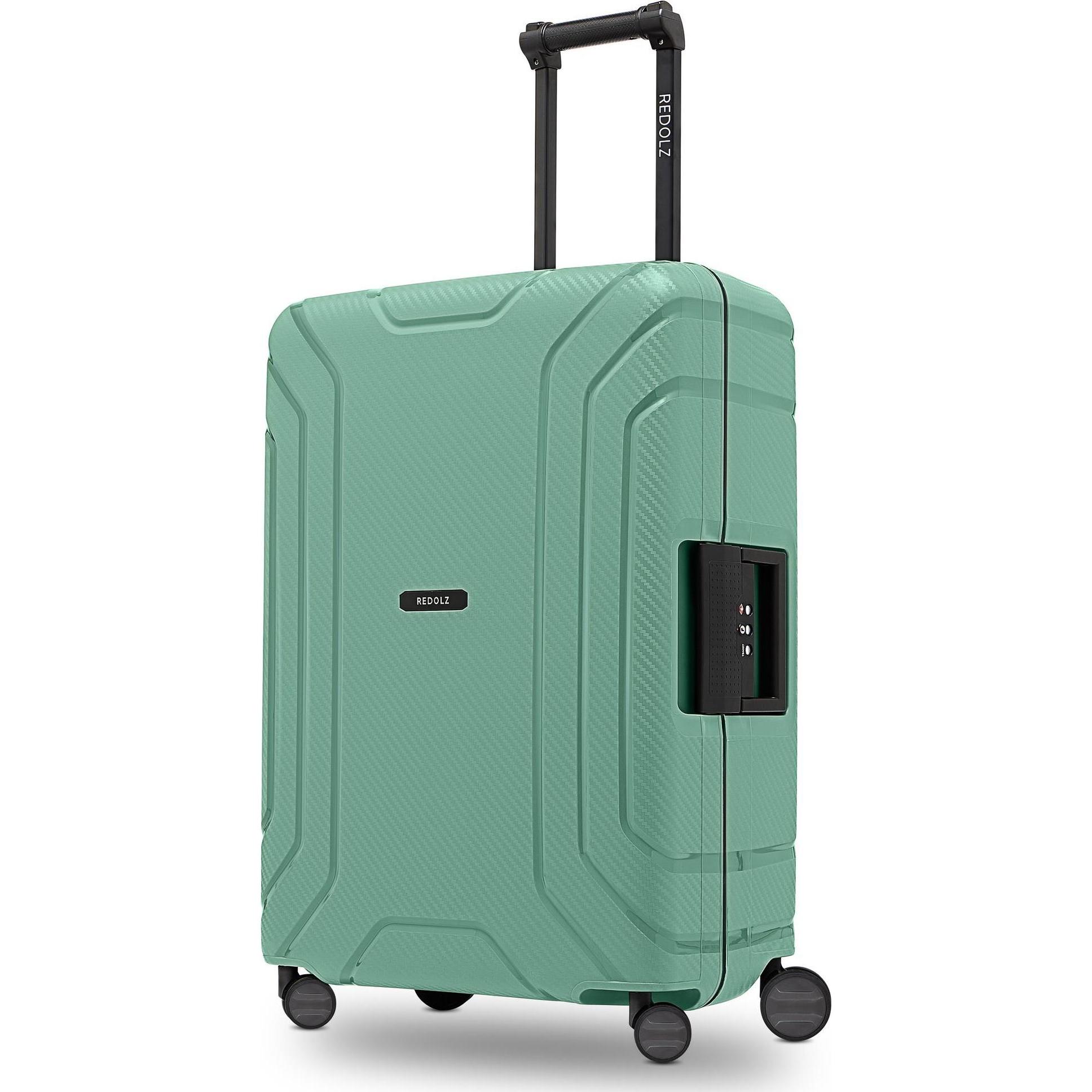 Redolz, Koffer, Essentials 15 4-Rollen Trolley 65 cm mit Dreipunkt-Verschluss, Grün, (70 l)
