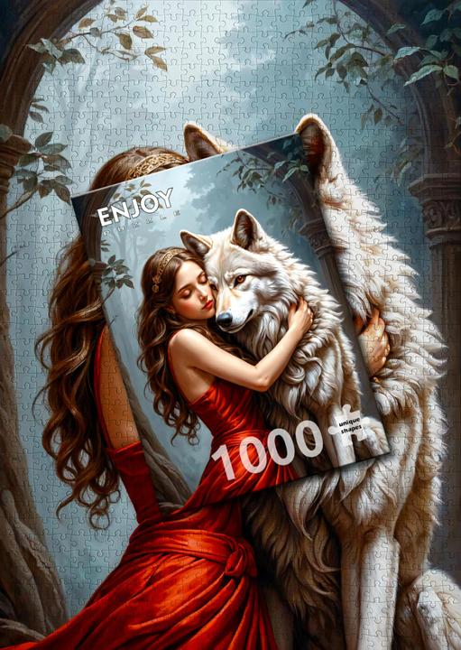 Produktbild Enjoy Puzzle Puzzle 1000 Teile - Dame und der Wolf (1000 Teile)