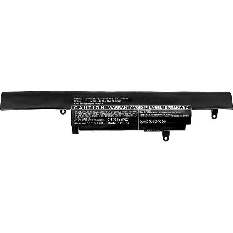 Thumbnail - CoreParts Laptop Battery for Clevo (2200 mAh), Notebook Akku, Schwarz