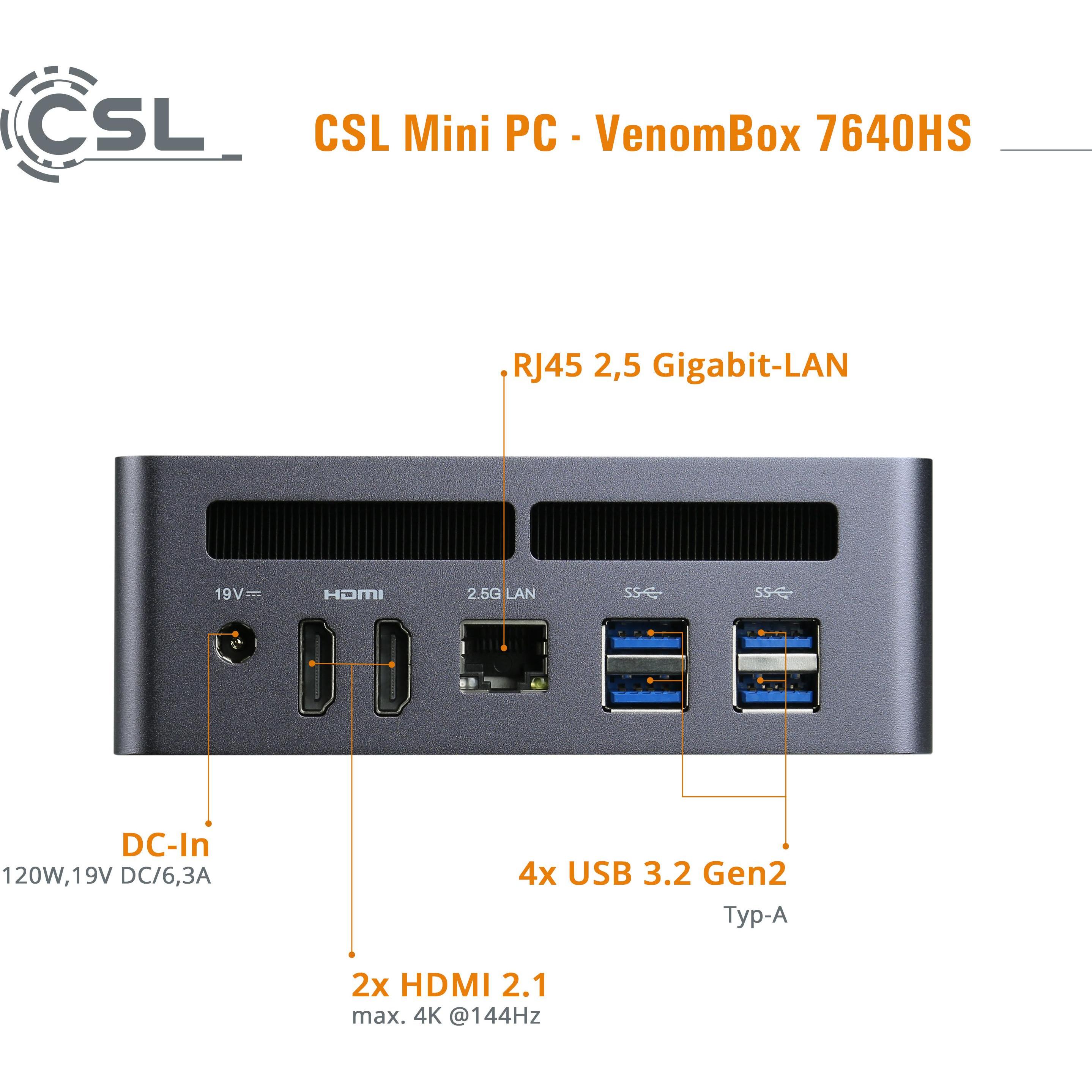 Thumbnail - CSL VenomBox 7640HS (AMD Ryzen 5 7640HS, 32 GB, 1000 GB), PC