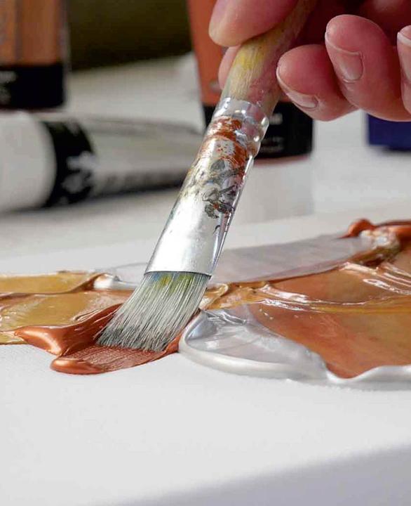 Immagine prodotto Kreul Vernice acrilica el Greco Acrylic Metallic, 75 ml, set da 4 (Oro, 75 ml)