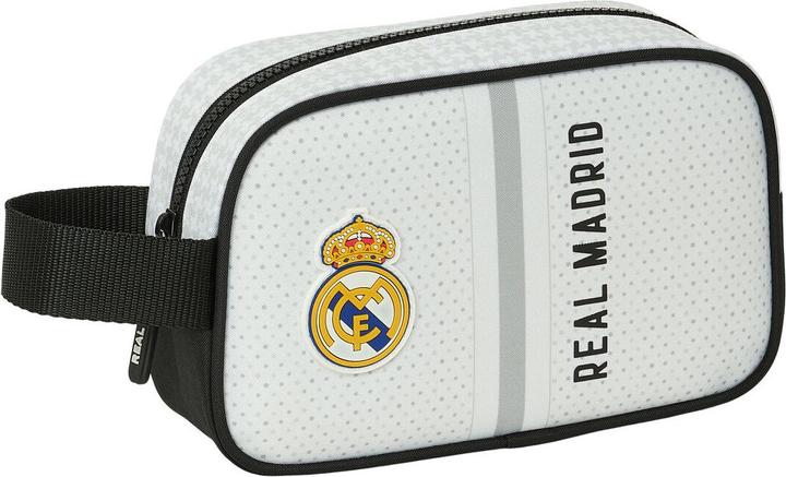 Real Madrid CF Reise-Toilettentasche Real Madrid C.F. Weiss Grau Sportlich 22 x 13.5 x 8 cm
