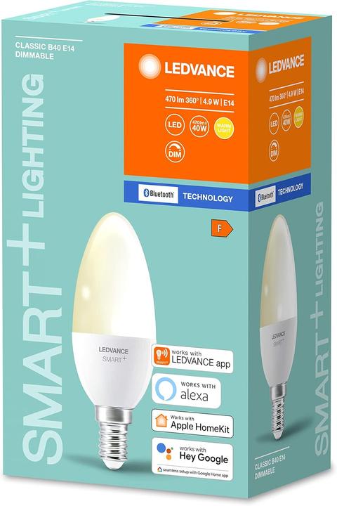 Actual product image Ledvance Smart Candle 40 (E14, 4.90 W, 470 lm, 1 x, F)