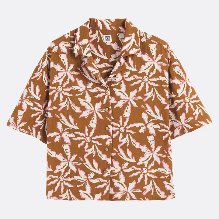 Immagine prodotto La Redoute Collections Kurzärmelige Bluse mit Blumenmuster (M)
