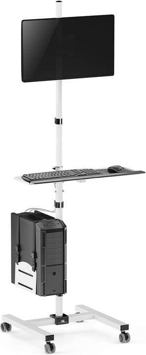 Image du produit Maclean professional stand trolley mobile computer workstation on wheels max 17 -32 max 20kg MC
