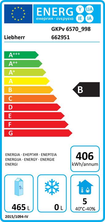 Energie-Label Liebherr GKPV-6570-43 (465 l)