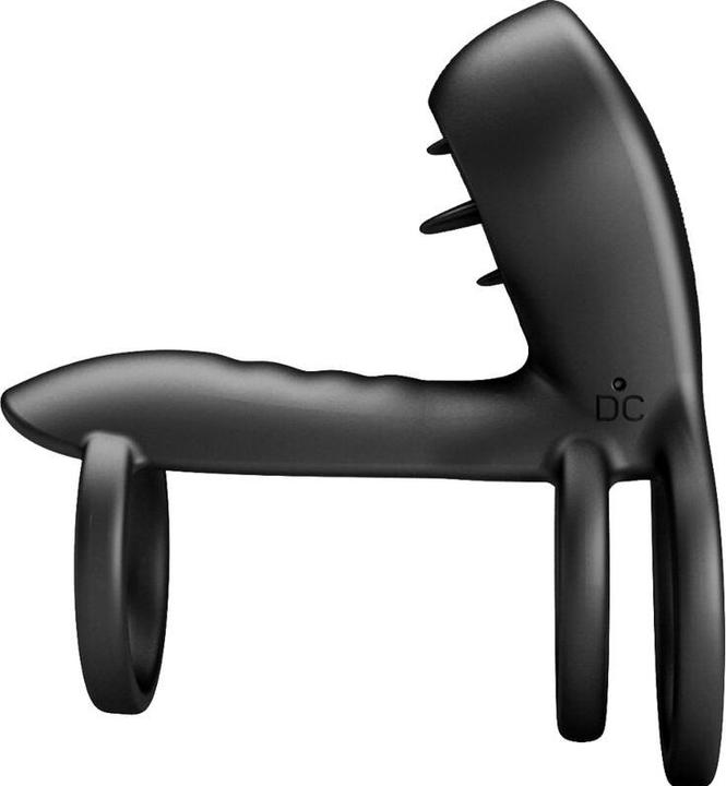 Actual product image Baile Pretty Love - Jammy Penis Sling 12 Vibration And Lick Settings Rechargeable Silicone