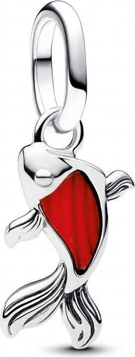Image du produit Pandora Mini pendentif en forme de poisson Koi en verre de Murano rouge (Argent 925, Verre)