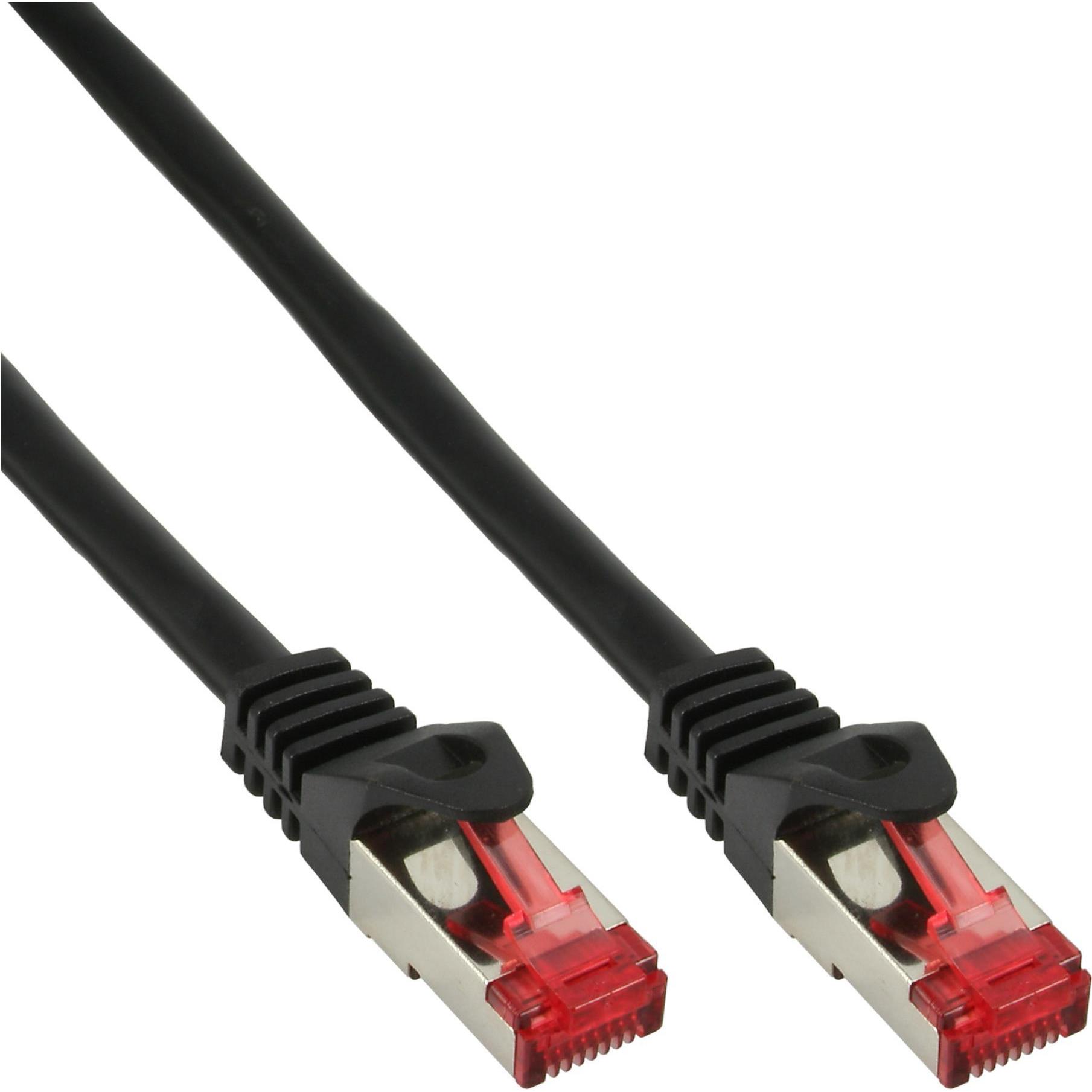 InLine Intern 70 Stk. Composite  Patchkabel, S/FTP (PiMf), 6 Kat., 250 MHz, PVC, CCA, schwarz, 1 m (S/FTP, CAT6, 1 m), N...
