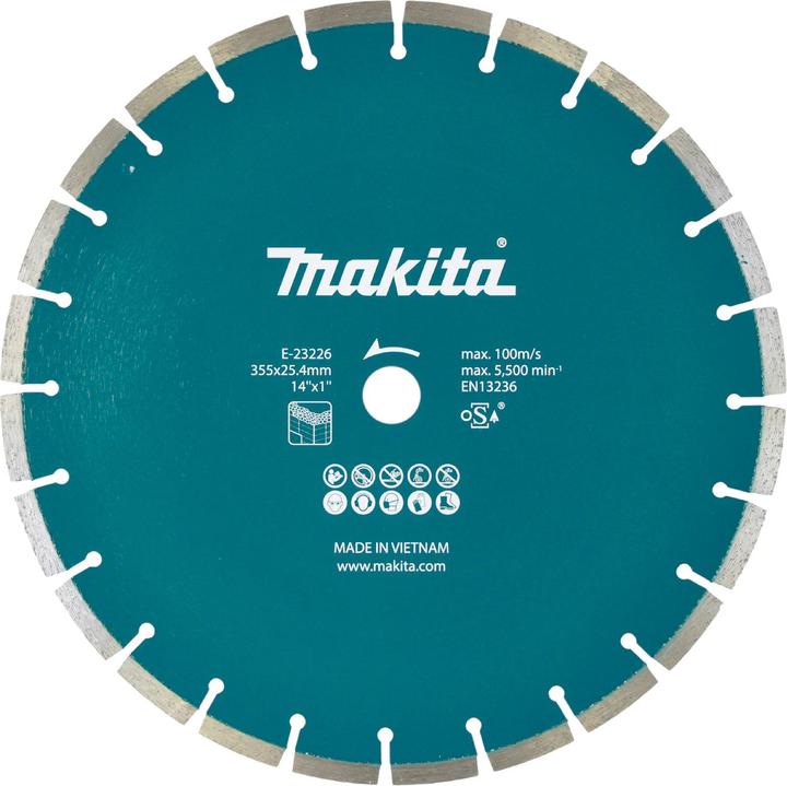 Produktbild Makita Diamanttrennscheibe nass / trocken 355x25,4 mm - E