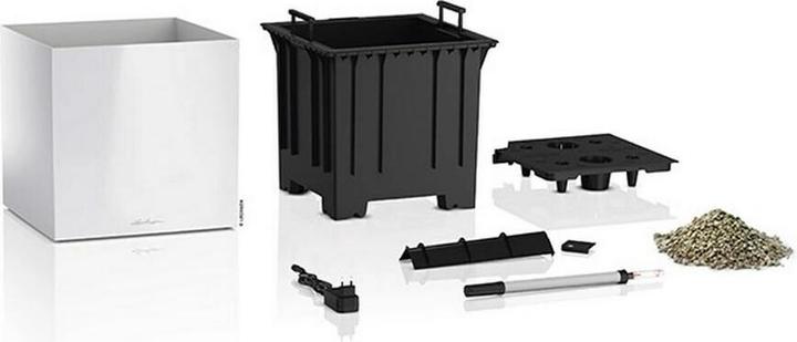 Productafbeelding Lechuza CANTO Premium 40 laag wit hoogglans (40 x 40 x 40 cm)