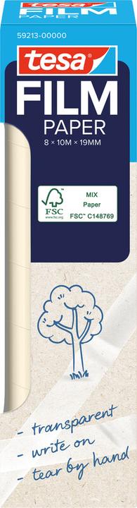 Produktbild tesa tesafilm Papier Klebeband 10m 19mm 8 Rollen Turm (19 mm)