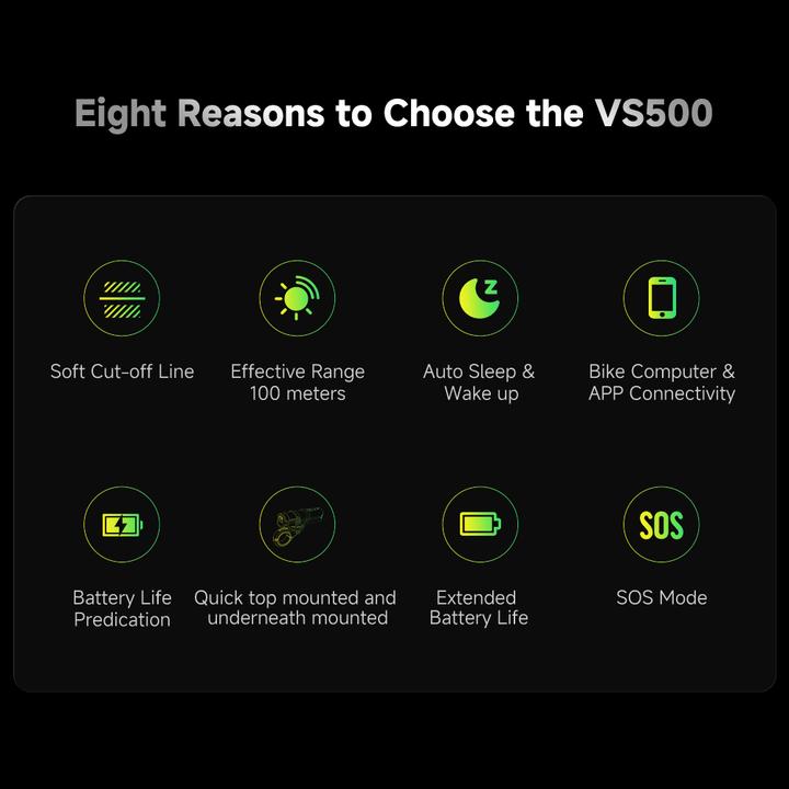 Immagine prodotto iGPSport VS500 Smart Front Bike Light (500 lm)