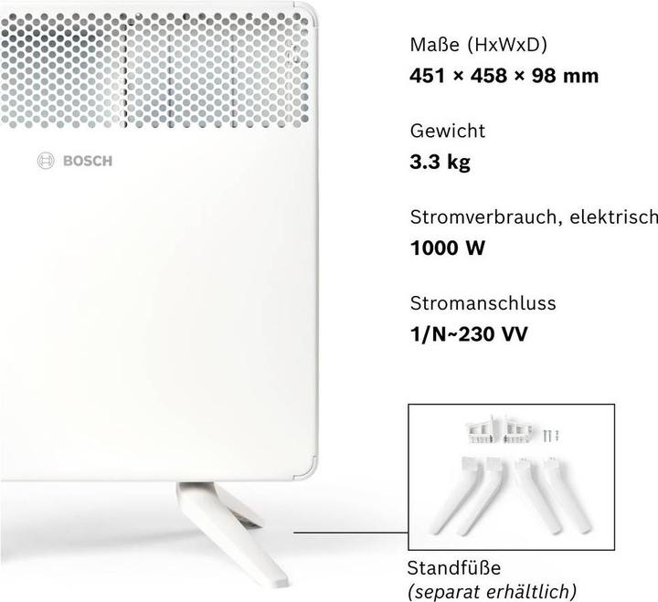 Image du produit Bosch Hausgeräte Heat Convector HC 4000-10 Thermotechnik Heat Convector HC 4000- (1000 W)