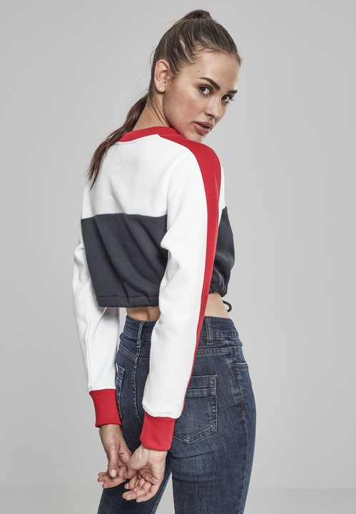 Produktbild Urban Classics Ladies Cropped 3-Tone Stripe Crew (XL)