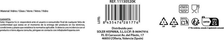 Actual product image La Mer Set of glasses La MediterrÃ¡nea TASKA 0,52 l 6 Pieces (8 Units) (0.52 l, 8 x)