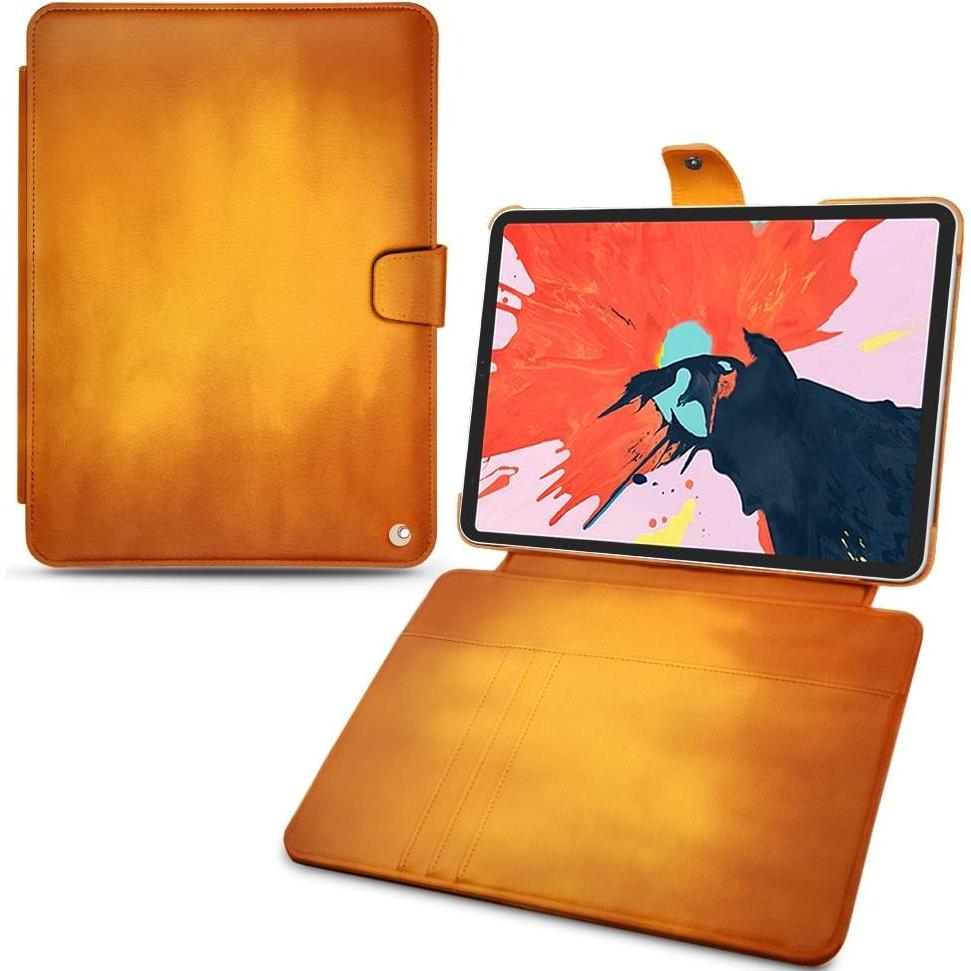 Noreve Lederschutzhülle Wallet (iPad Pro 12.9 2018 (3. Gen)), Tablet Hülle, Orange