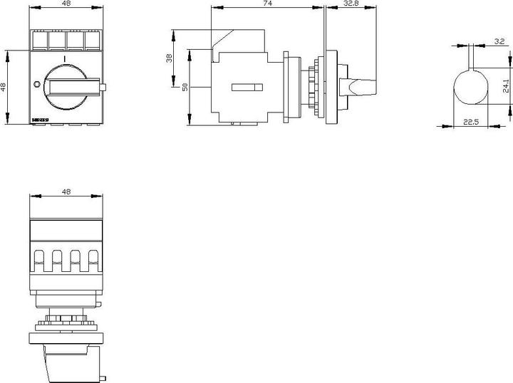 Produktbild Siemens Lasttrennschalter 3-polig
