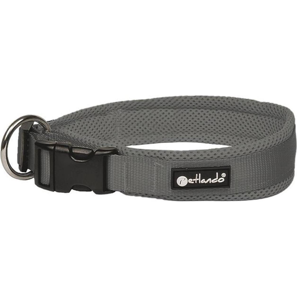 Petlando Halsband Mesh, Anthrazit (XXL, Hund, Hundesport), Halsband + Leine