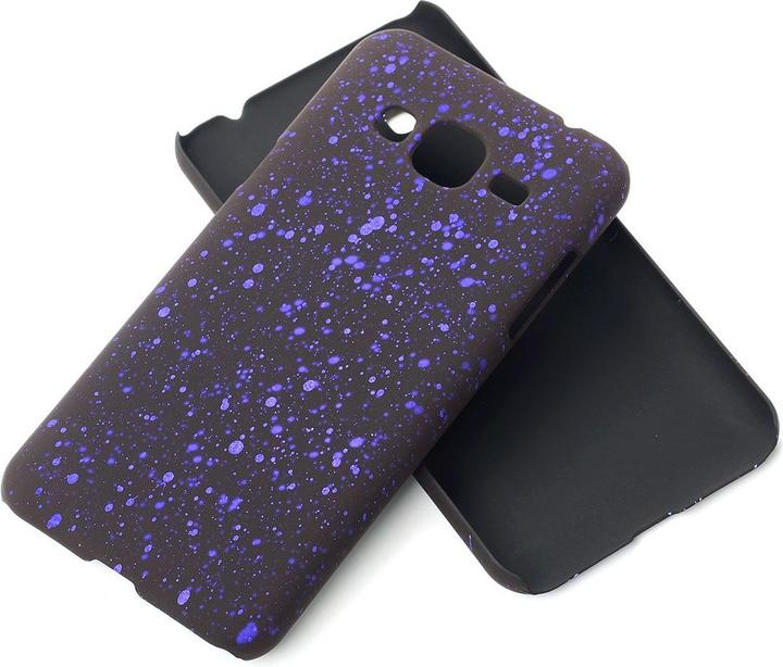 Produktbild König Design Handy Hülle Schutz Case Bumper Etuis für Samsung Galaxy J3 3D Sterne Lila (Samsung Galaxy J3 (2016))