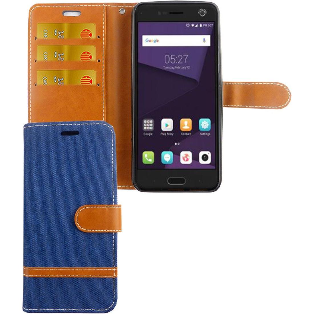 König Design Hülle Handy Schutz für ZTE Blade V8 Case Cover Tasche Wallet Etui Handyhülle Neu (ZTE Blade V8), Smartphone...
