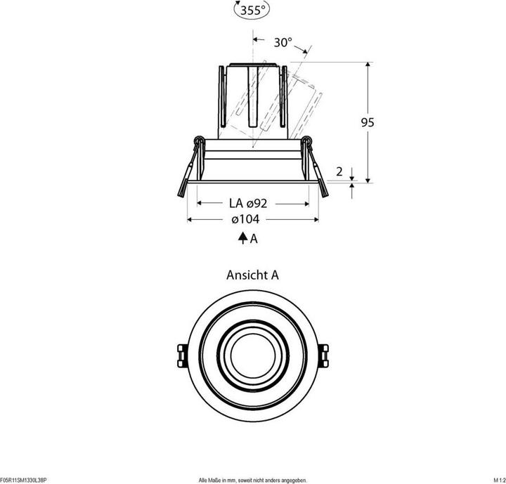 Produktbild EVN LED-Deckeneinbaustrahler (1625 lm)