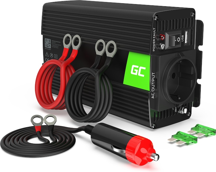 Image du produit GreenCell Convertisseur de tension pour voiture 12V à 230V 300W 600W