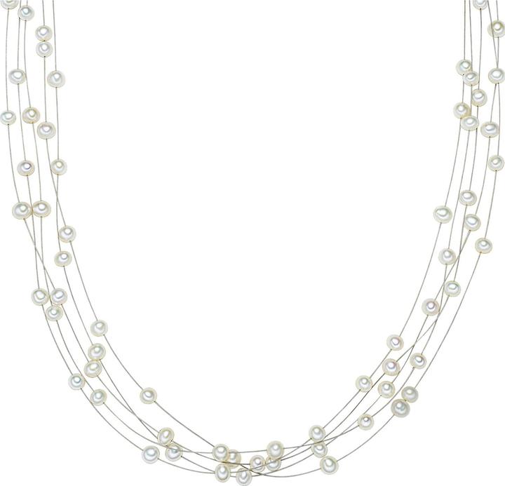 Immagine prodotto Valero Pearls Donna Argento Argento perle d'acqua dolce coltivate argento 43,0 cm - 2884 (Argento 925, 43 cm)