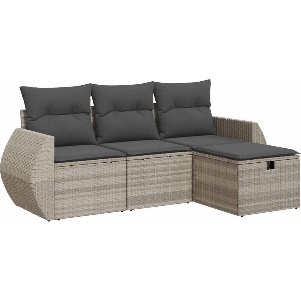 VidaXL, Gartenlounge, 10-tlg. Garten-Lounge-Set mit Kissen
