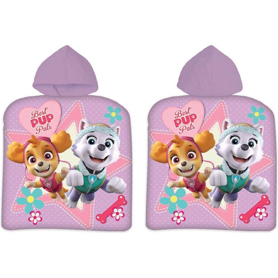 Poncho asciugamano, Poncho PAW Patrol viola, 55x110cm